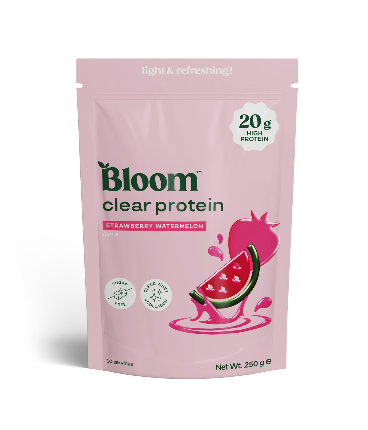 Bloom Clear Protein Collagen Strawberry Watermelon