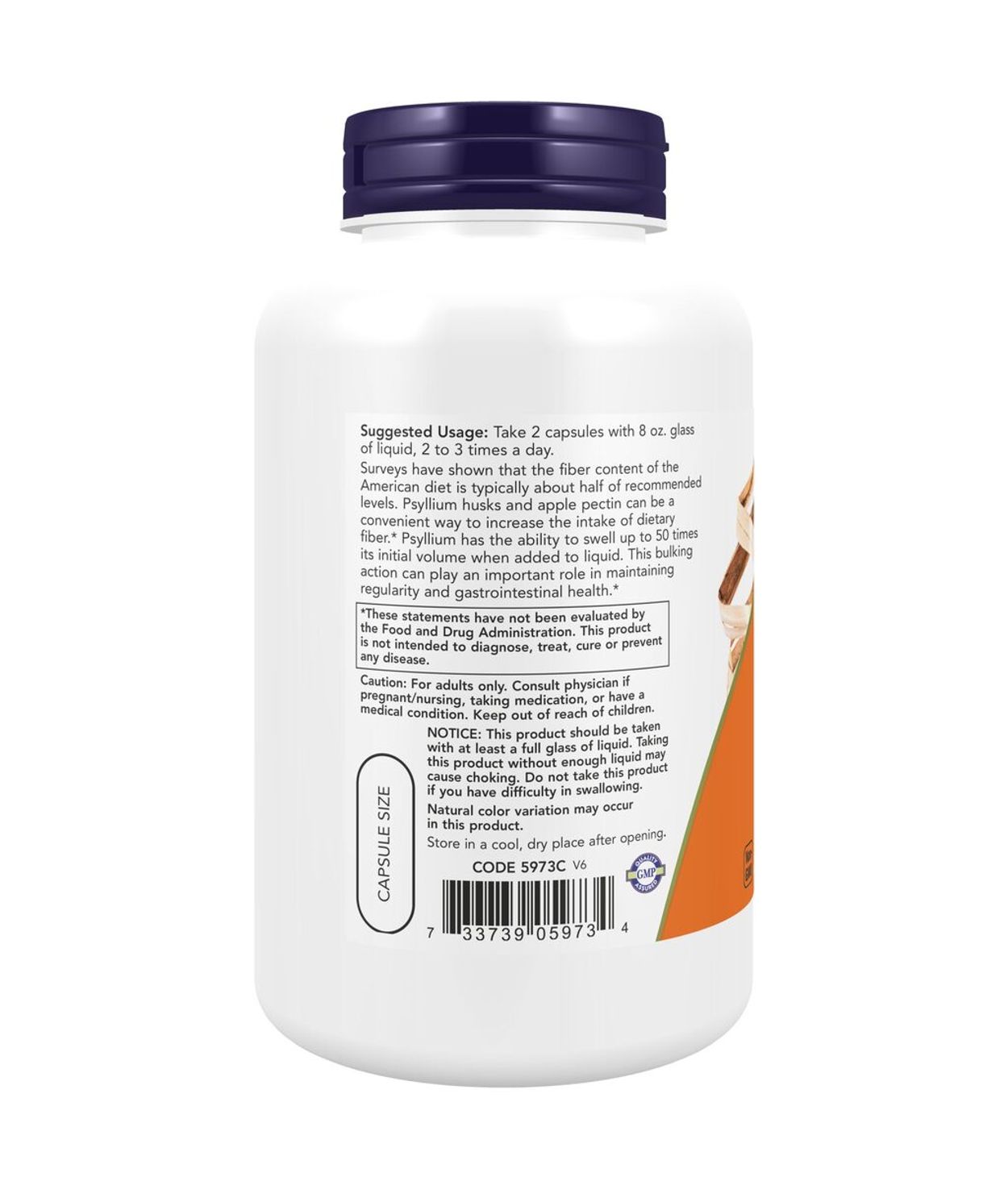 NOW Psyllium Husk 700mg 180stk