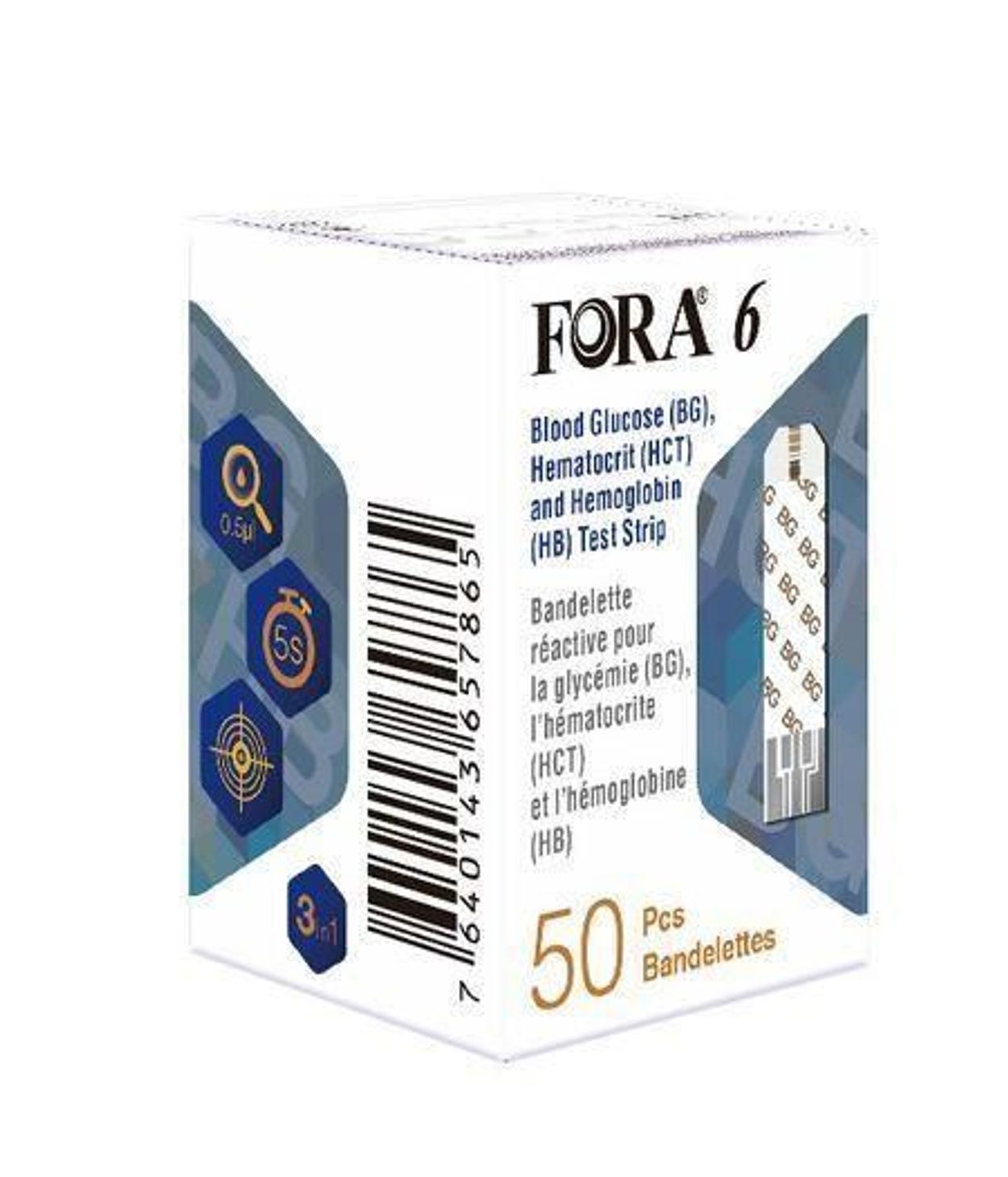 FORA 6 Blood Glucoce Hct,Hb 50stk