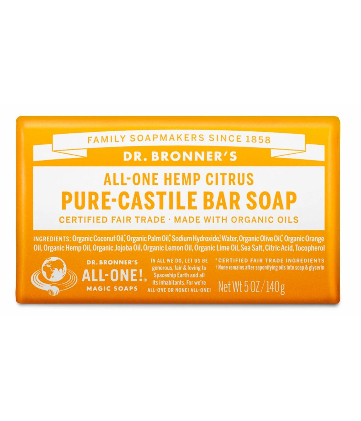 Dr.Bronner's Sápustykki Citrus Orange