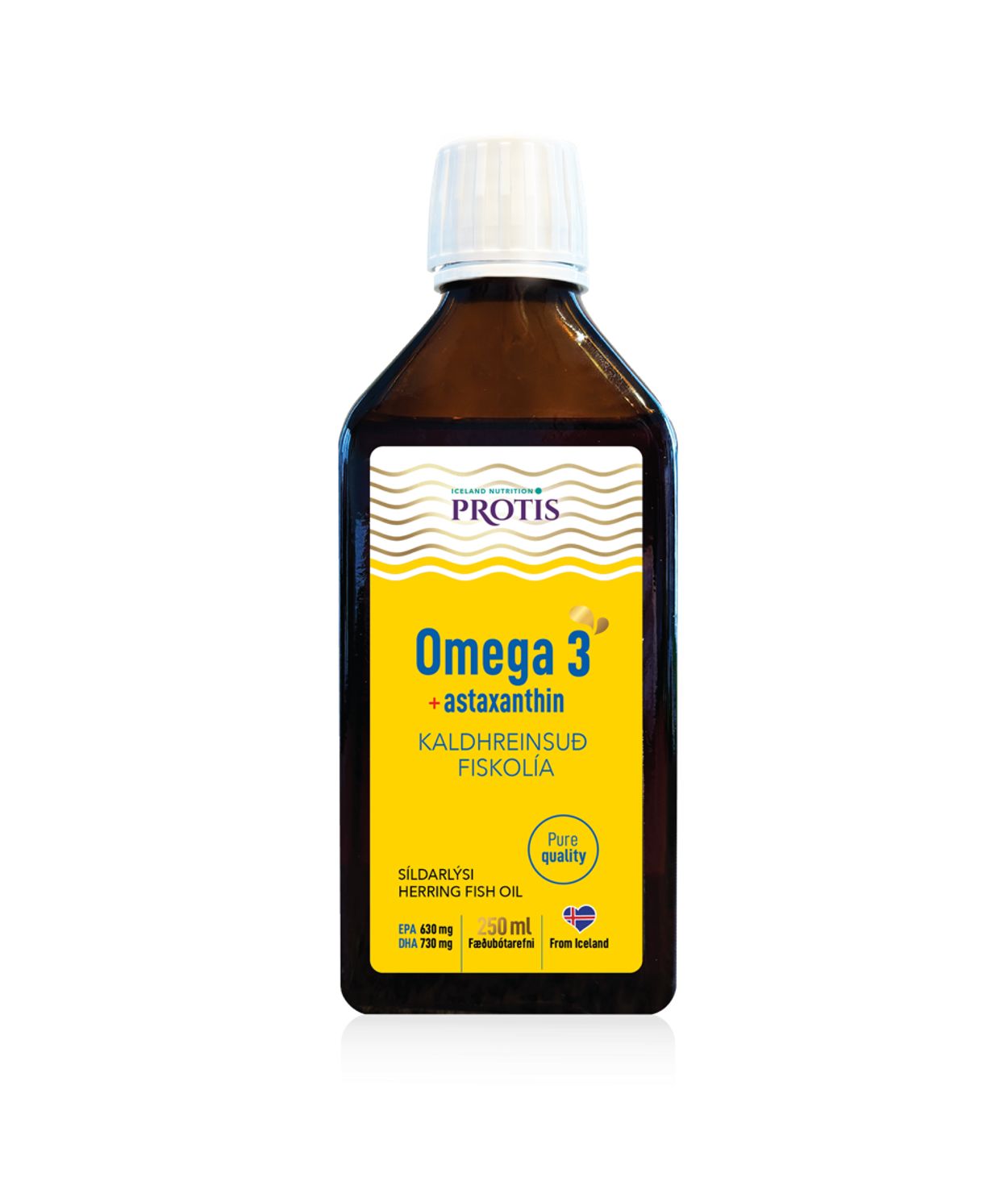 Protis Omega 3 fiskolía með Astaxanthin 250ml