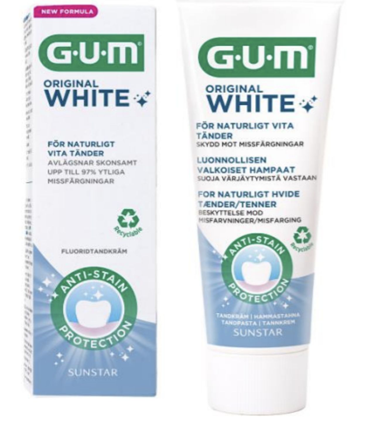 GUM Orginal White Tannkrem 75ml