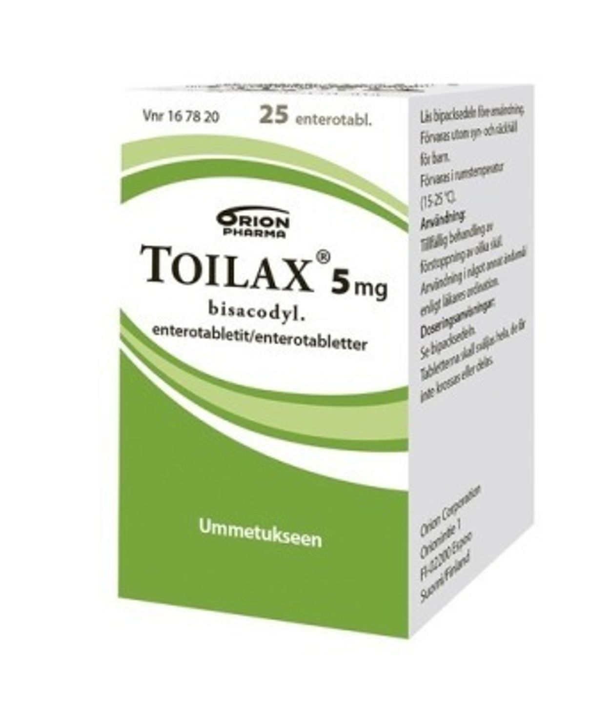 Toilax sþ-tfl 5 mg 25 stk