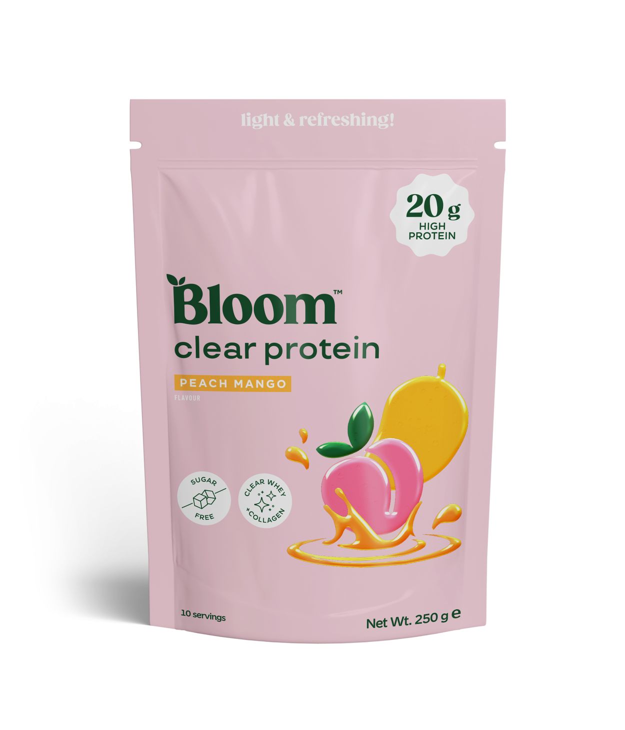 Bloom Clear Protein Collagen Peach Mango 250g