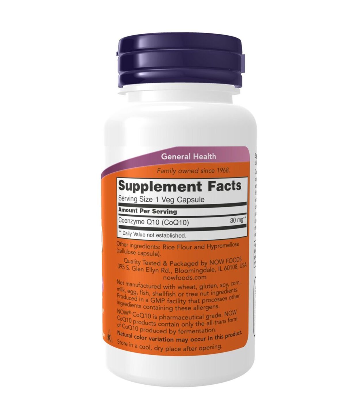 NOW Q10 30mg Vegan 60stk