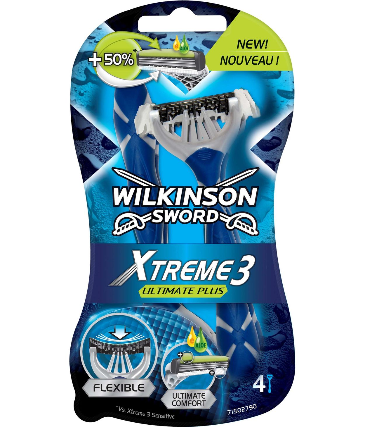 WILKINSON Xtreme 3 Ultimate Plus 4stk