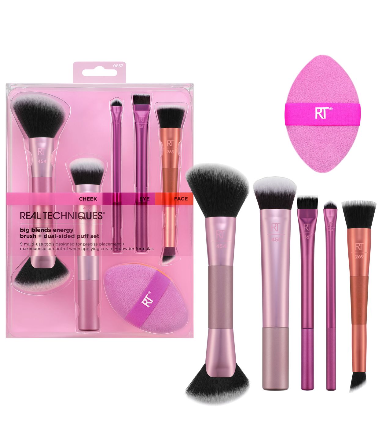 REAL TECHNIQUES Big Blends energy brush+puff