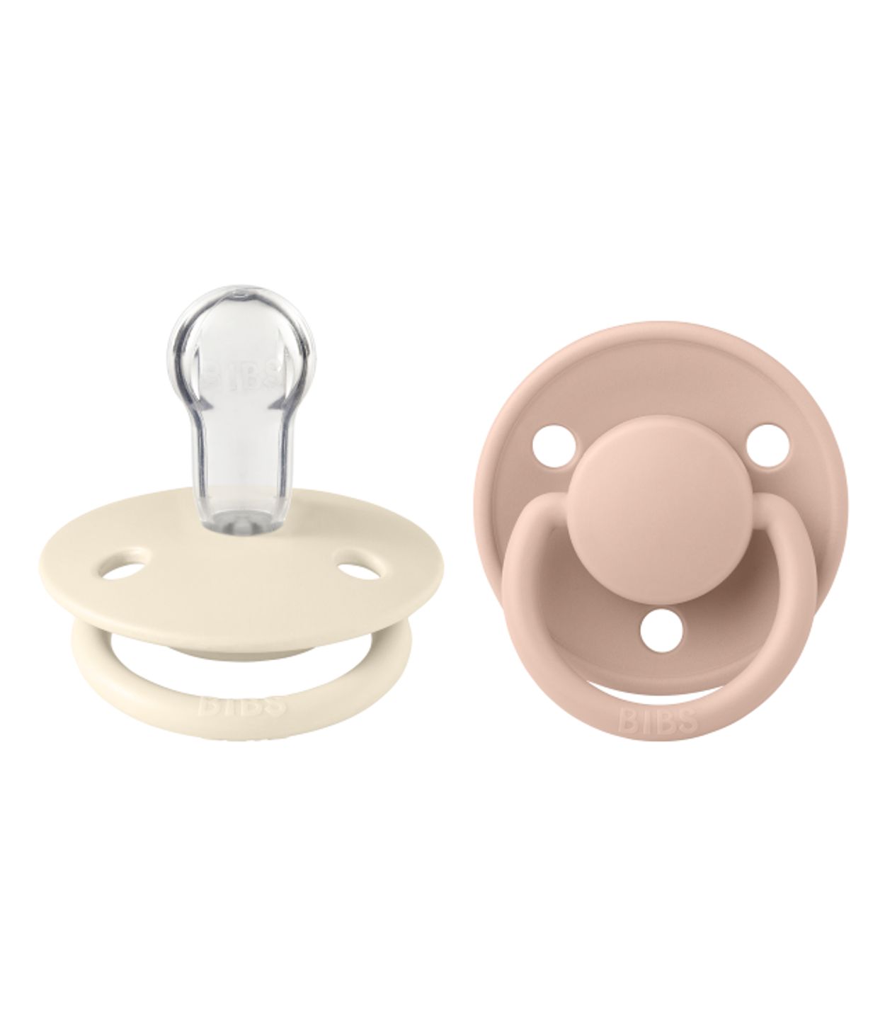 BIBS De Lux Ivory/Blush Silicone One size