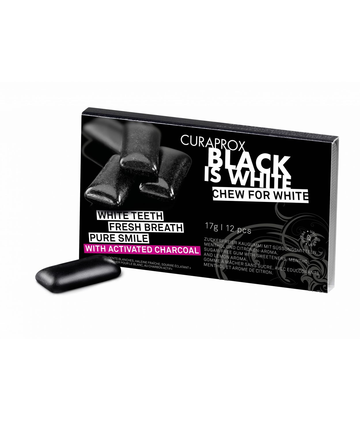Curaprox Black is White Tyggigúmmi 12stk