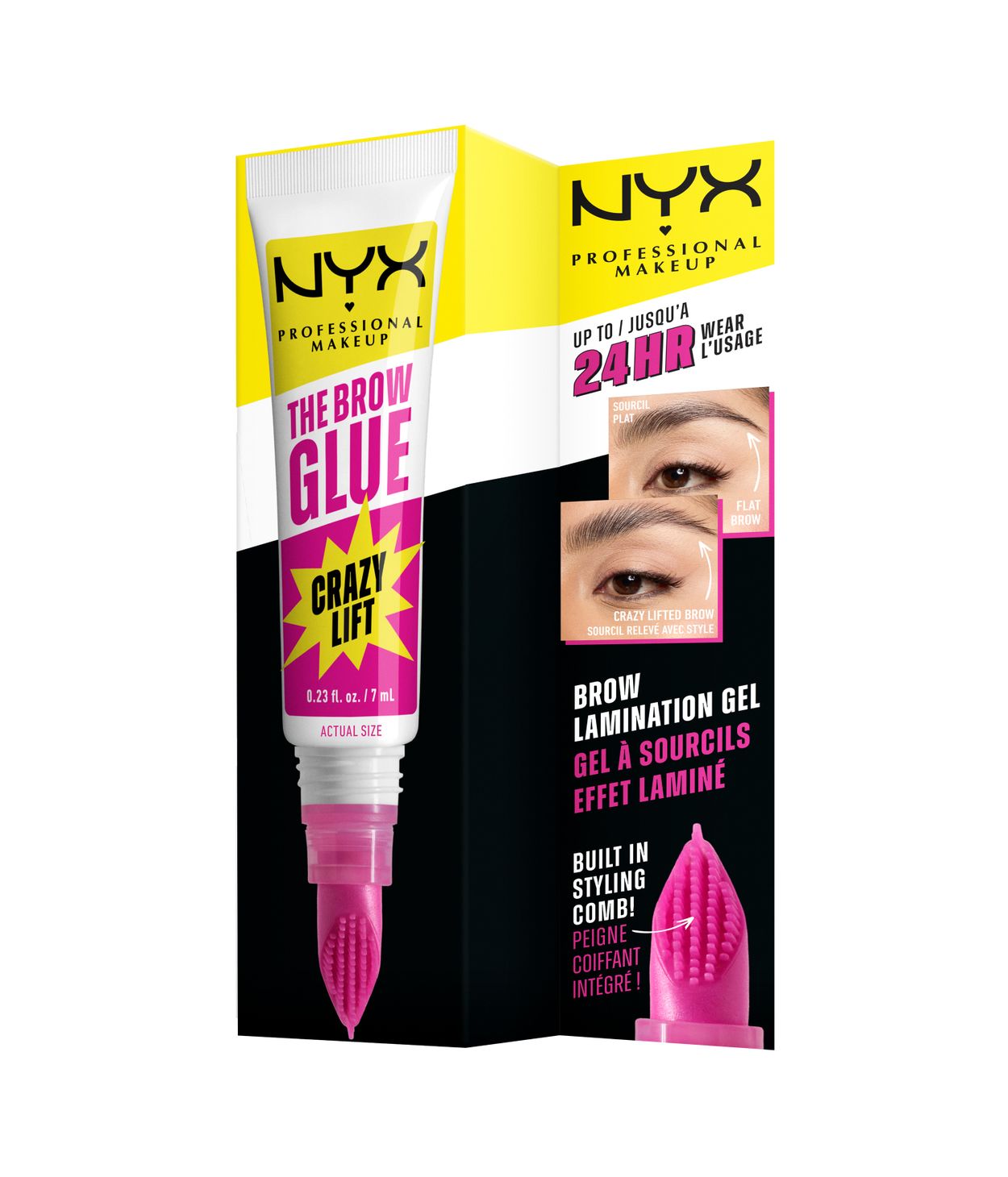 NYX  The Brow Glue Crazy Lift 01 Transparent 6ml
