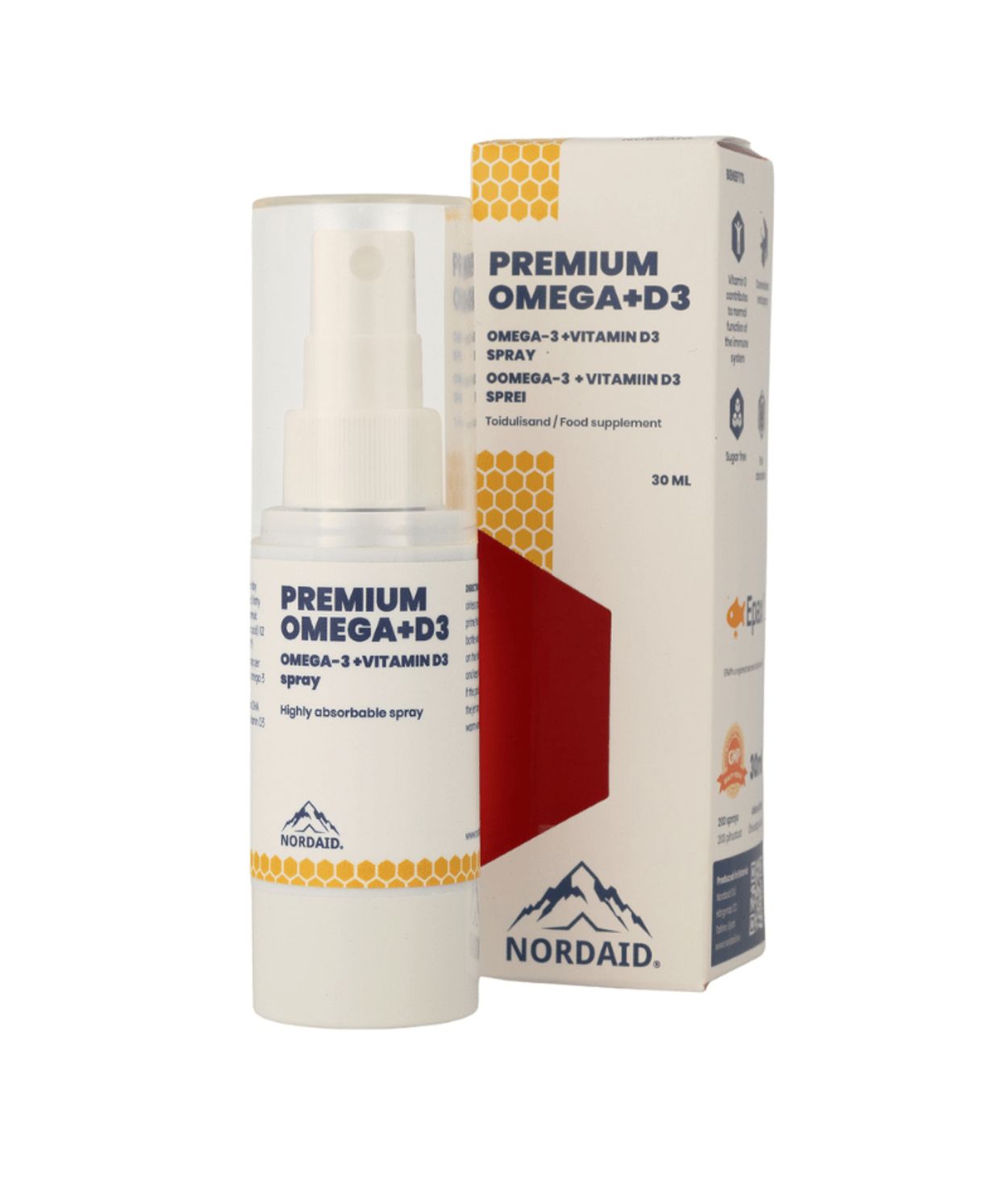 Nordaid Omega + D3 munnúði 40 dagskammtar