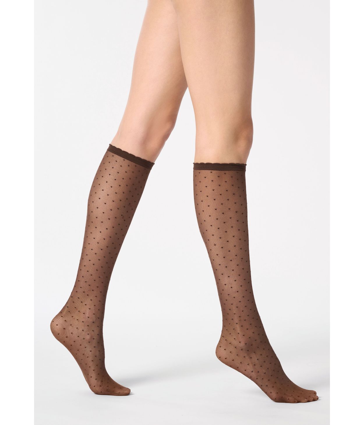 Oroblu Plumetis knee highs Moka