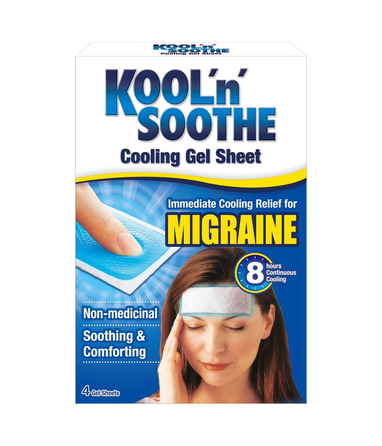 Kool'n Soothe Kælipúðar f.Mígreni 4stk/pk