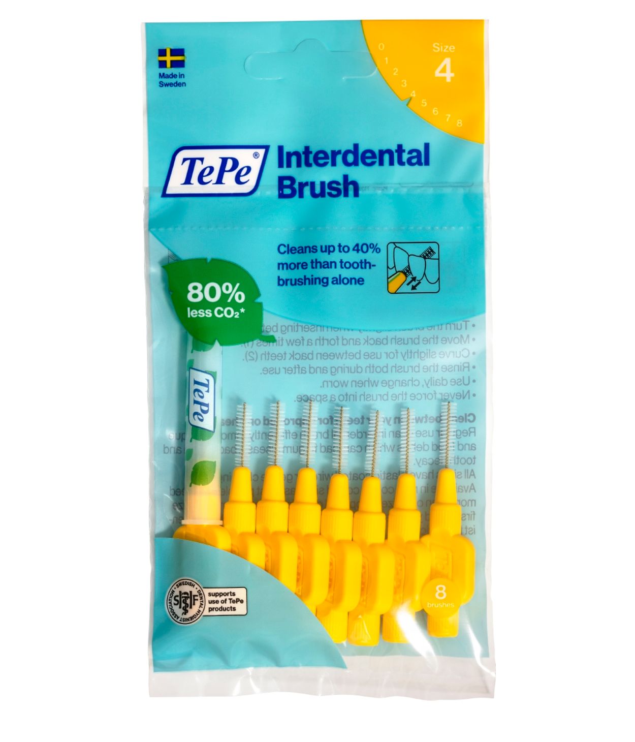 TePe Millitannburstar 0.7mm Gulur 8stk