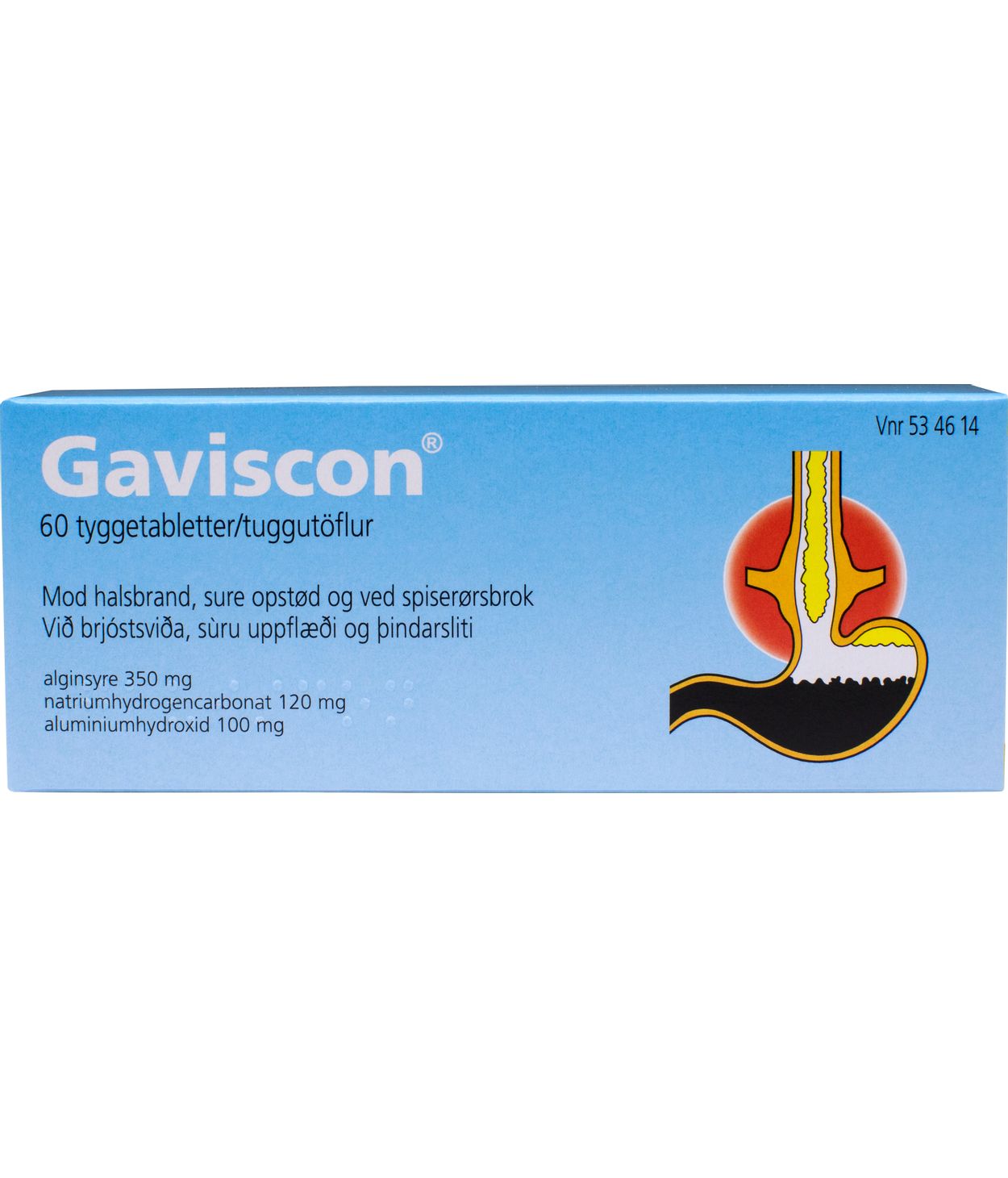 Gaviscon tuggutafla 60stk