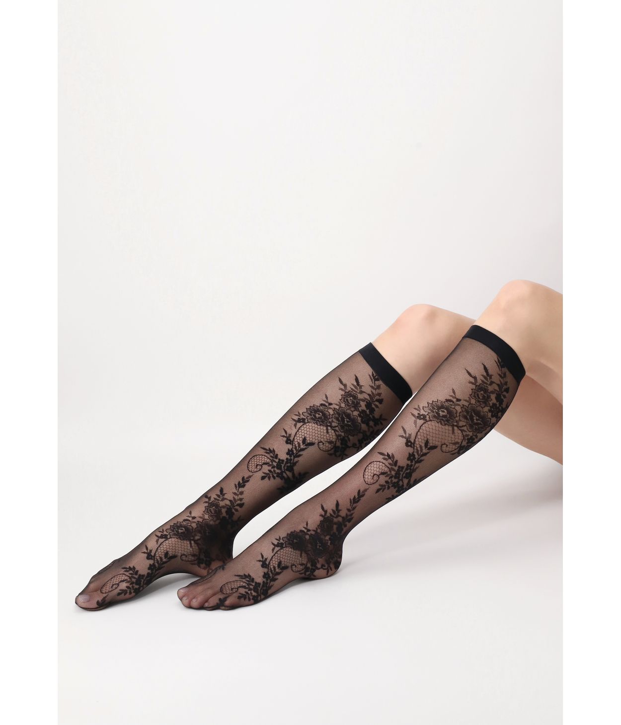 Oroblu Lacelike knee highs black OS