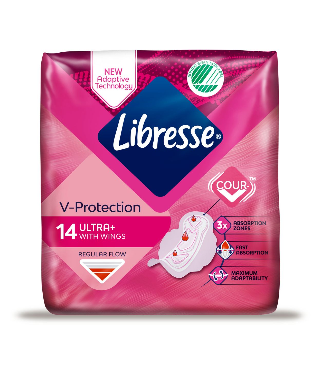 Libresse Dömubindi Ultra Normal m/Vængjum 14stk