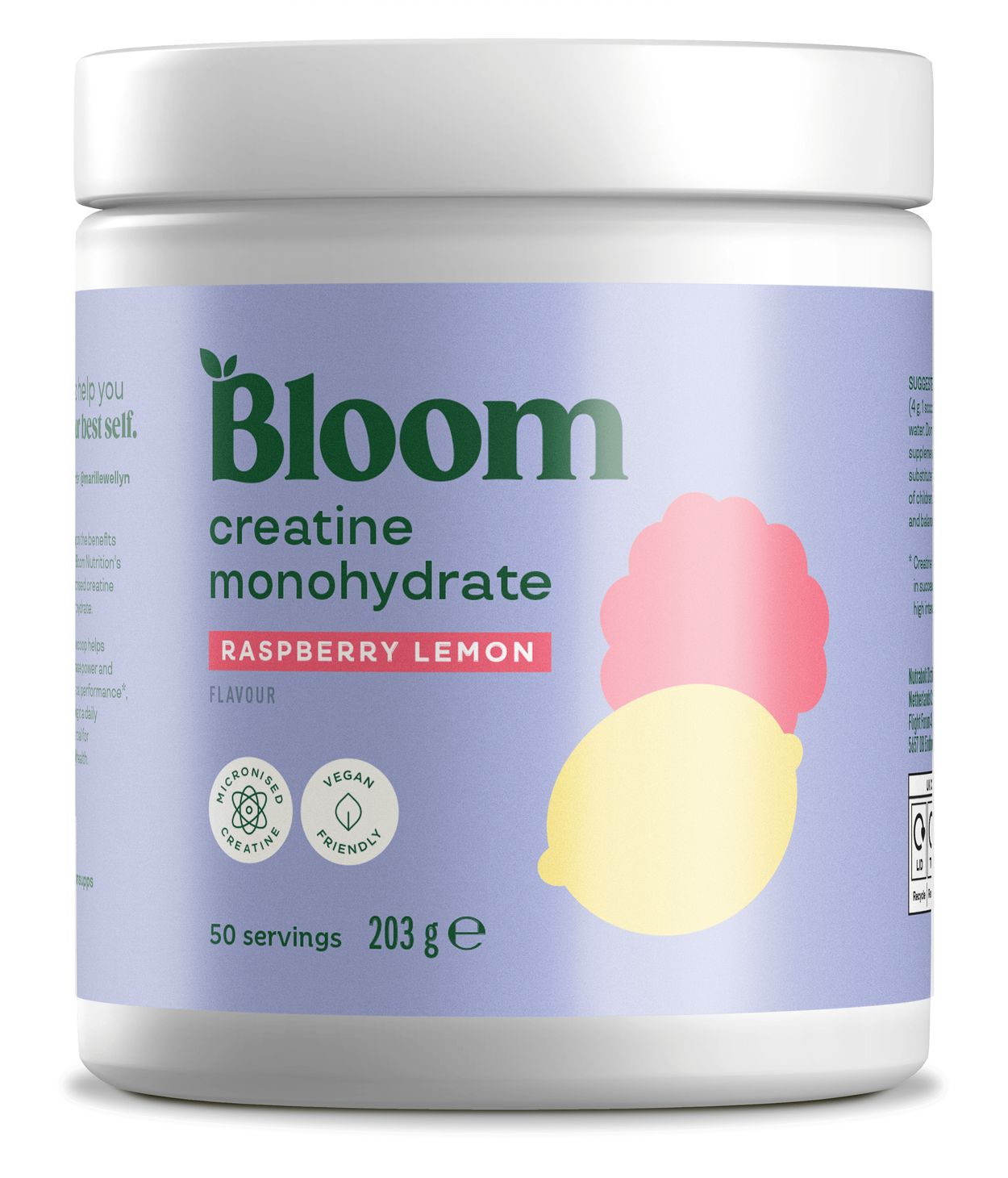 Bloom Creatine Raspberry Lemon 153g