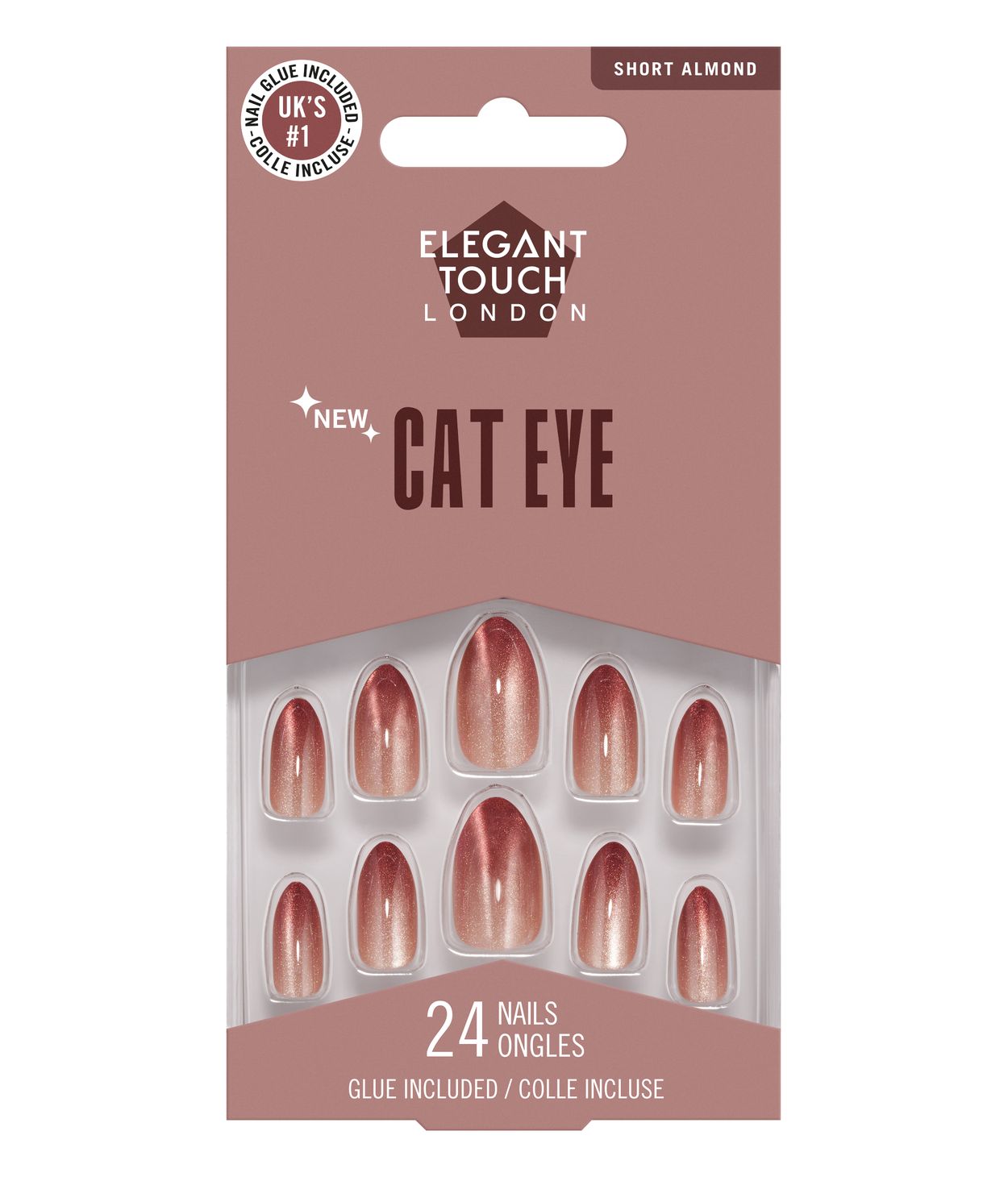 Elegant Touch Cat eye Glittering Chestnut