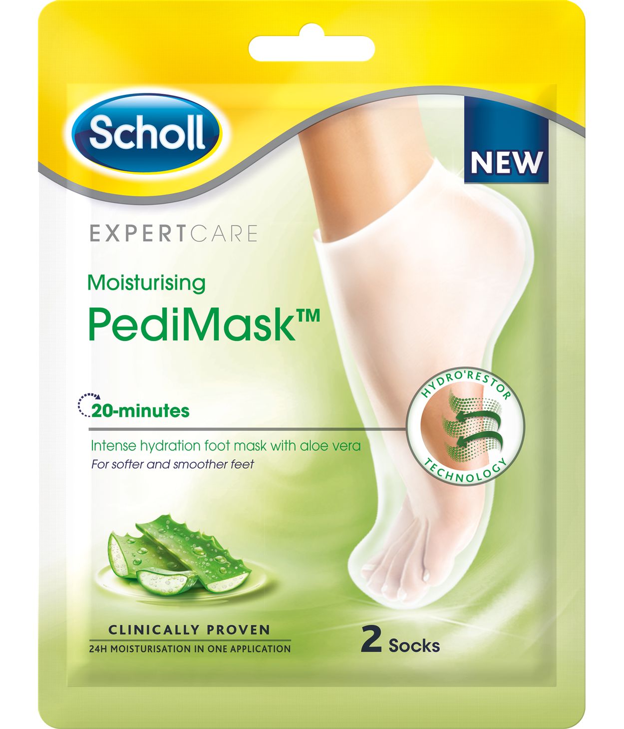 Scholl Fótamaski Aloe Vera 1par