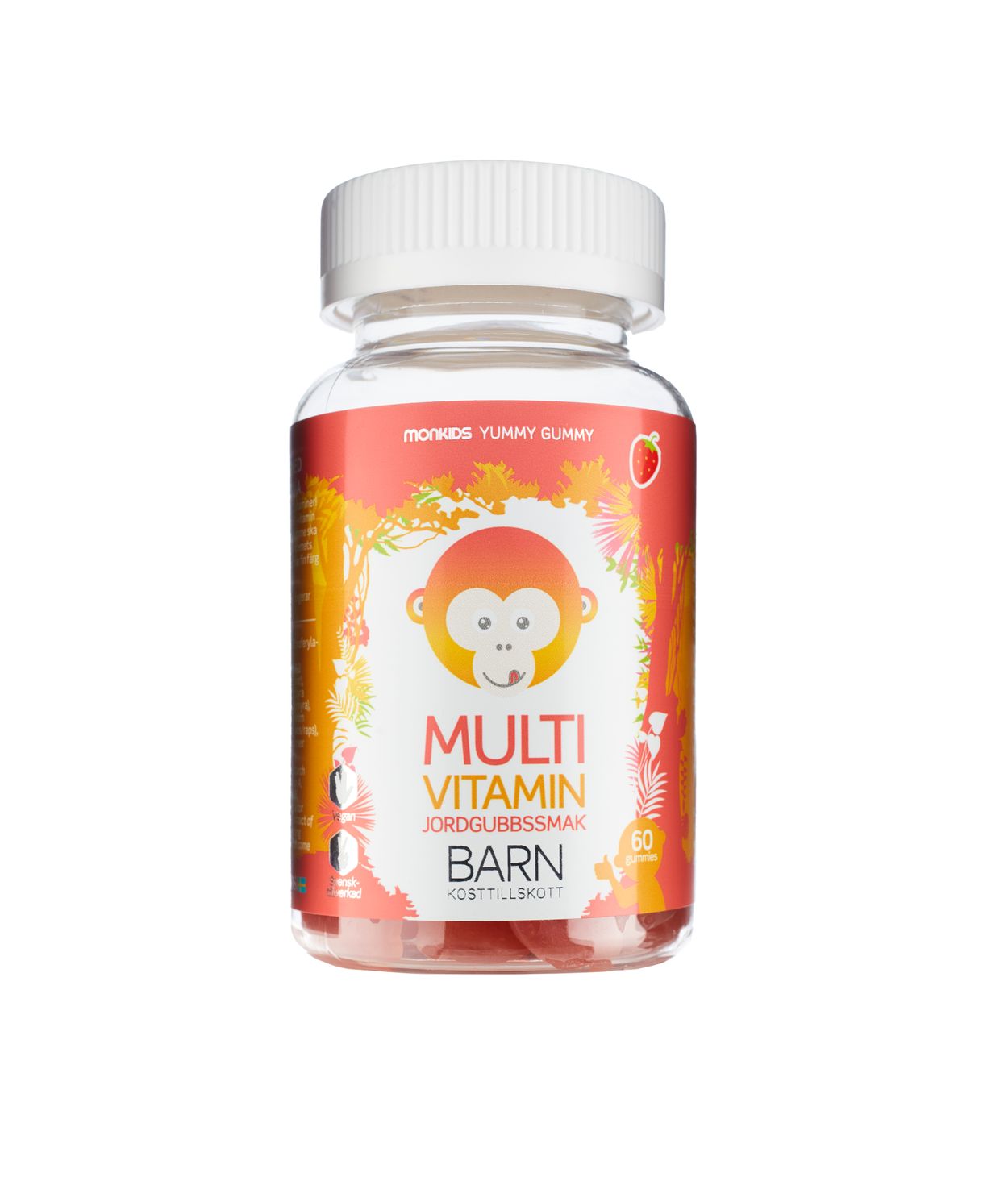 Monkids Fjölvítamín með Jarðaberjabragði 60stk