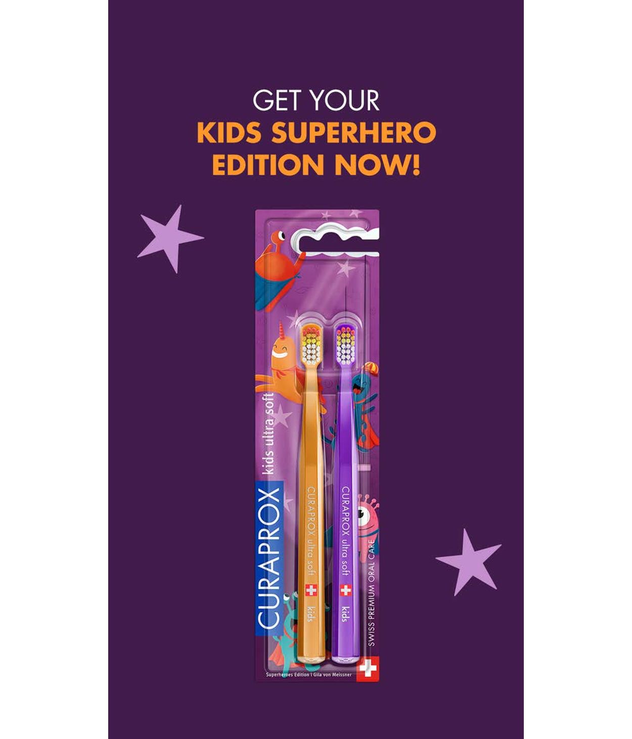 Curaprox Kids Tannburstar duo Superhero edition