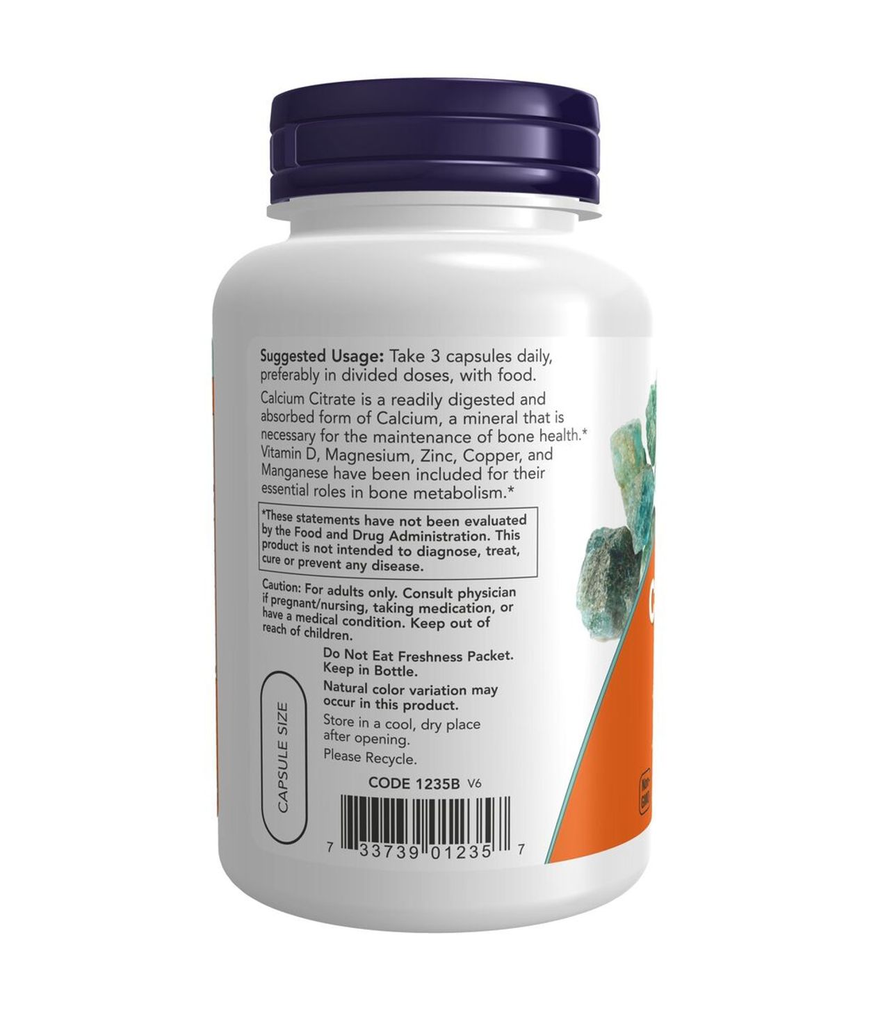 NOW Kalk Citrate Vegan 120stk