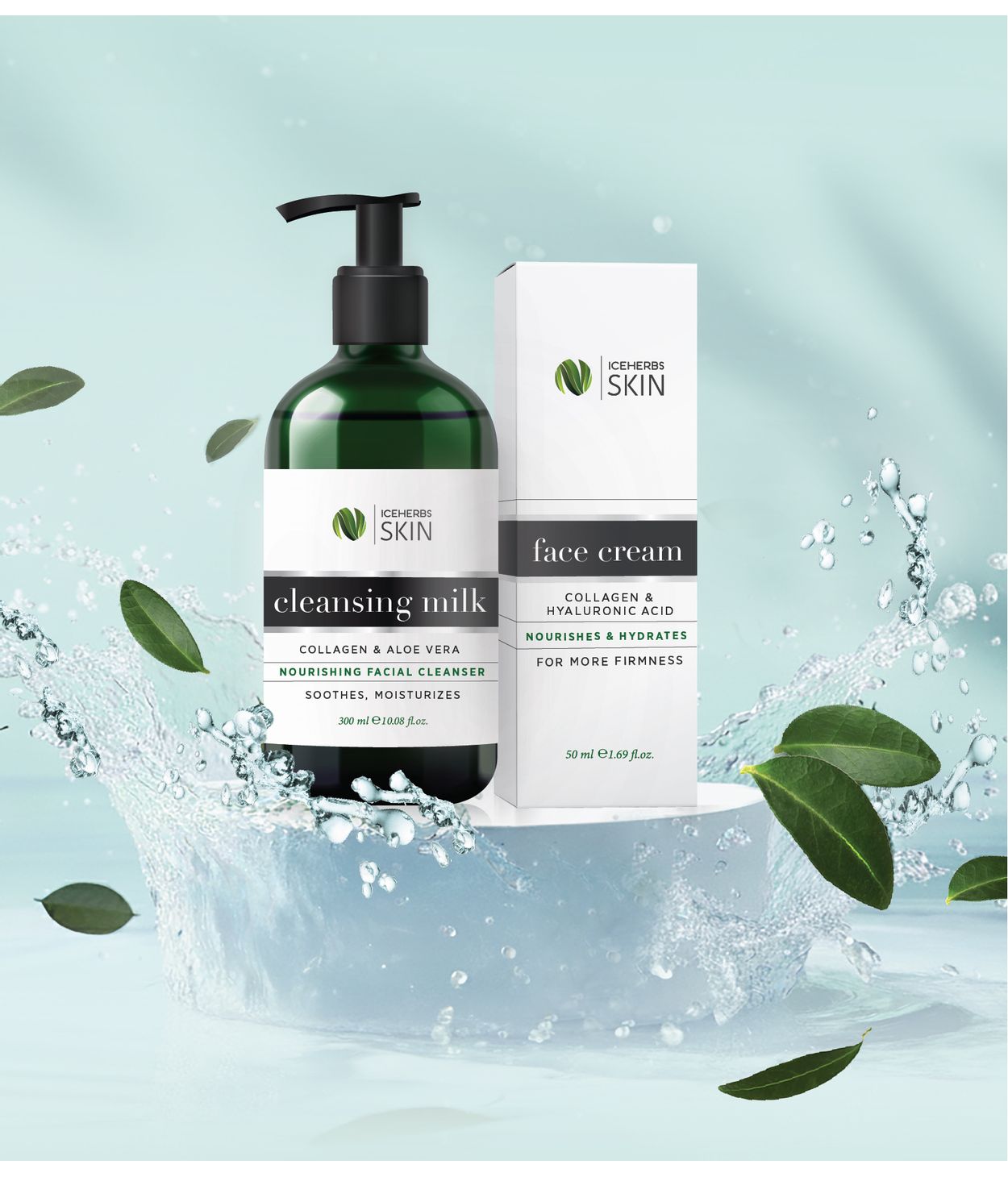 ICEHERBS SKIN Facial Glow Gjafasett