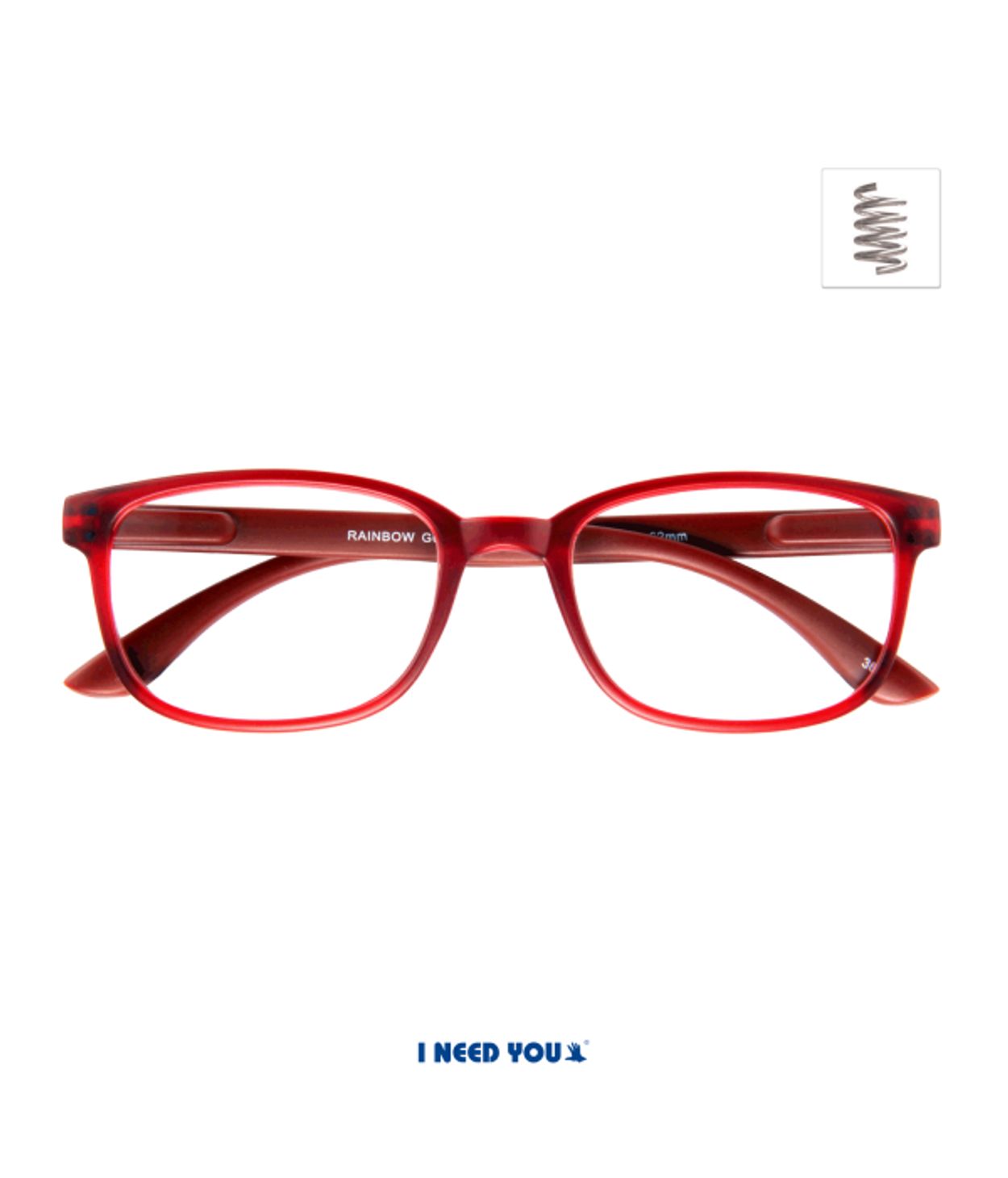 I Need You Gleraugu Rainbow Red
