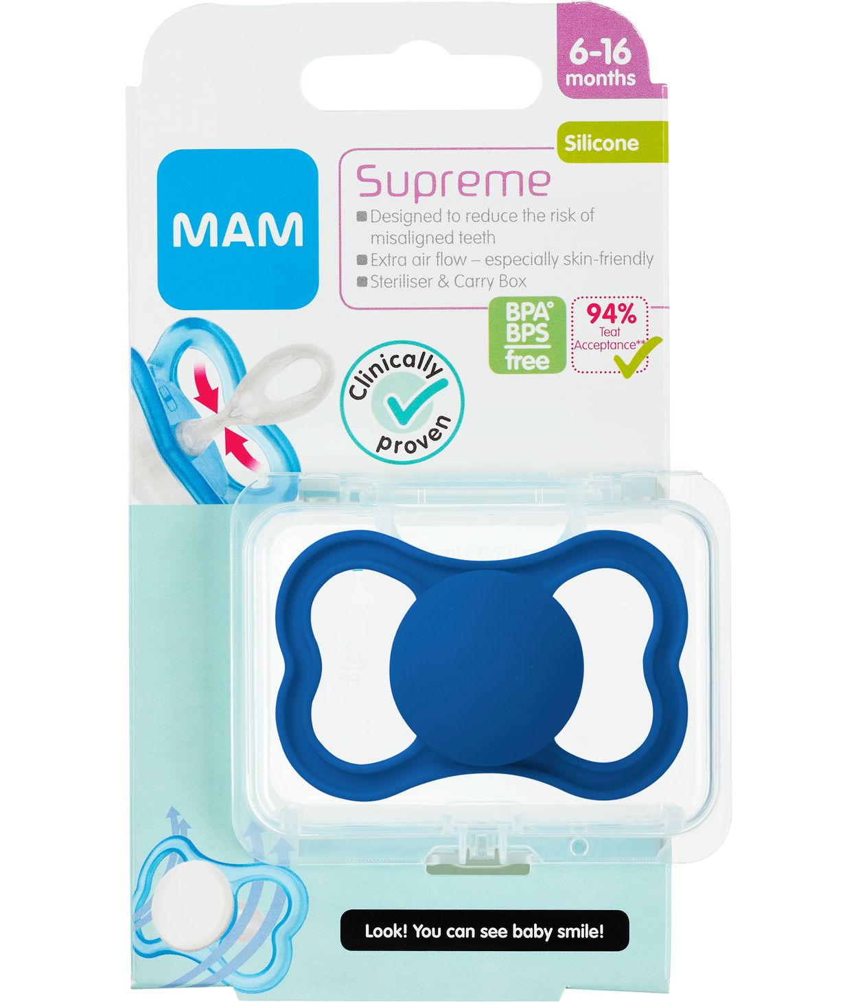 MAM Snuð Supreme 6-16m 1stk