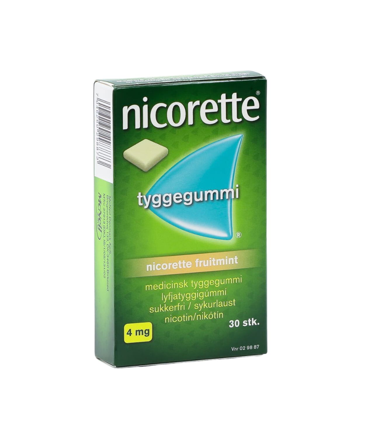 Nicorette Fruitmint tyggigúmmí 4mg 30stk