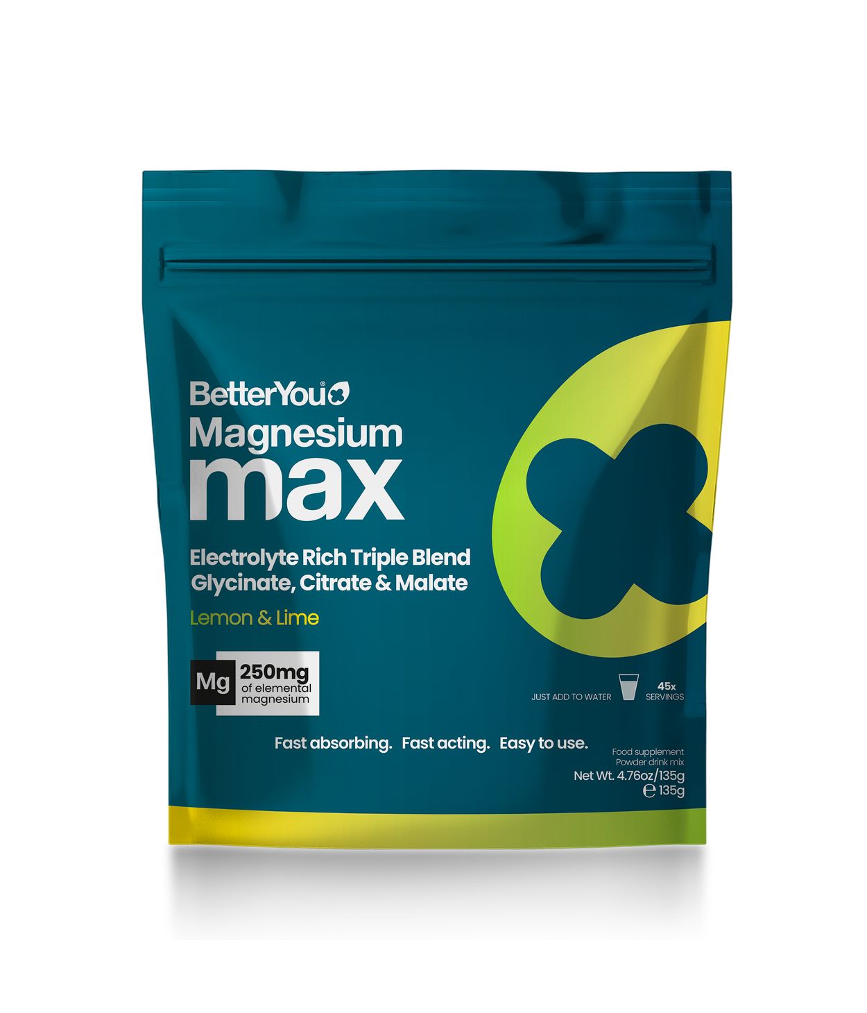 BetterYou Magnesium Max Lemon & Lime Powder 135g