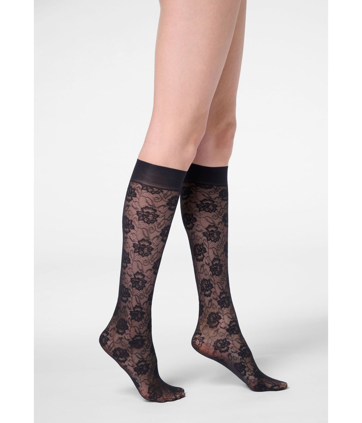 Oroblu Lace Allure knee highs Black