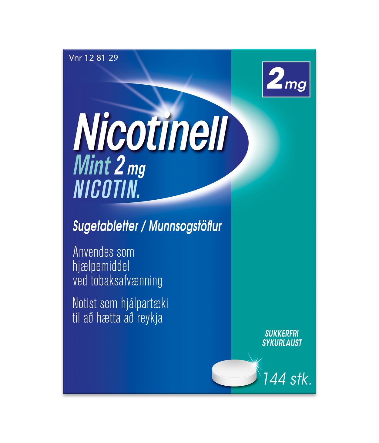 Nicotinell Mint, munnstfl 2 mg 144 stk