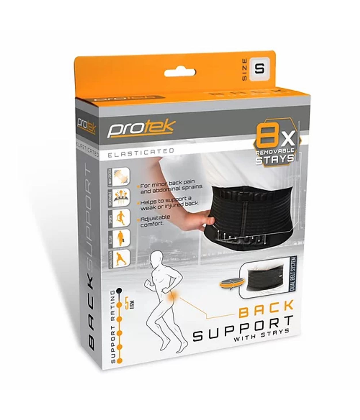 Protek Elasticated Back Supp/Stays M 1stk