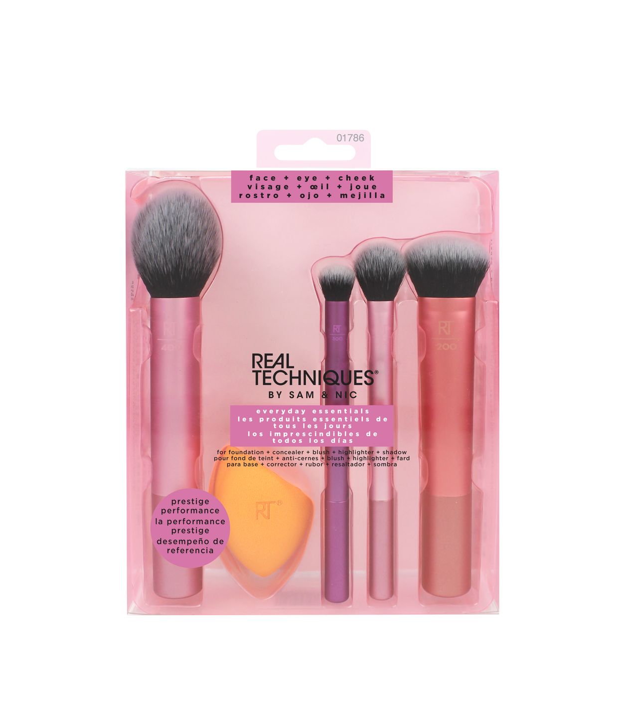 REAL TECHNIQUES Essentials Burstasett+Svampur