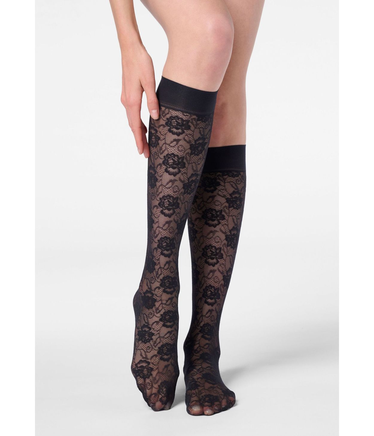 Oroblu Lace Allure knee highs Black