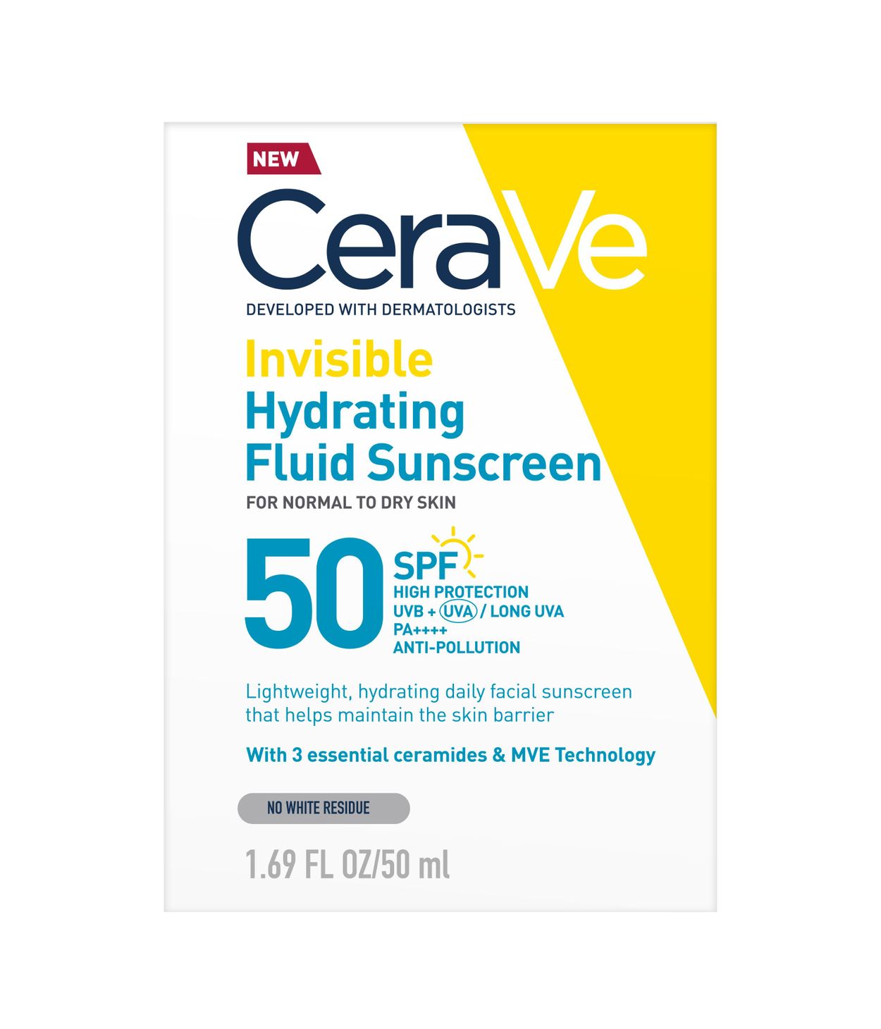 CeraVe Invisible Hydrating Fluid Sunscreen SPF50