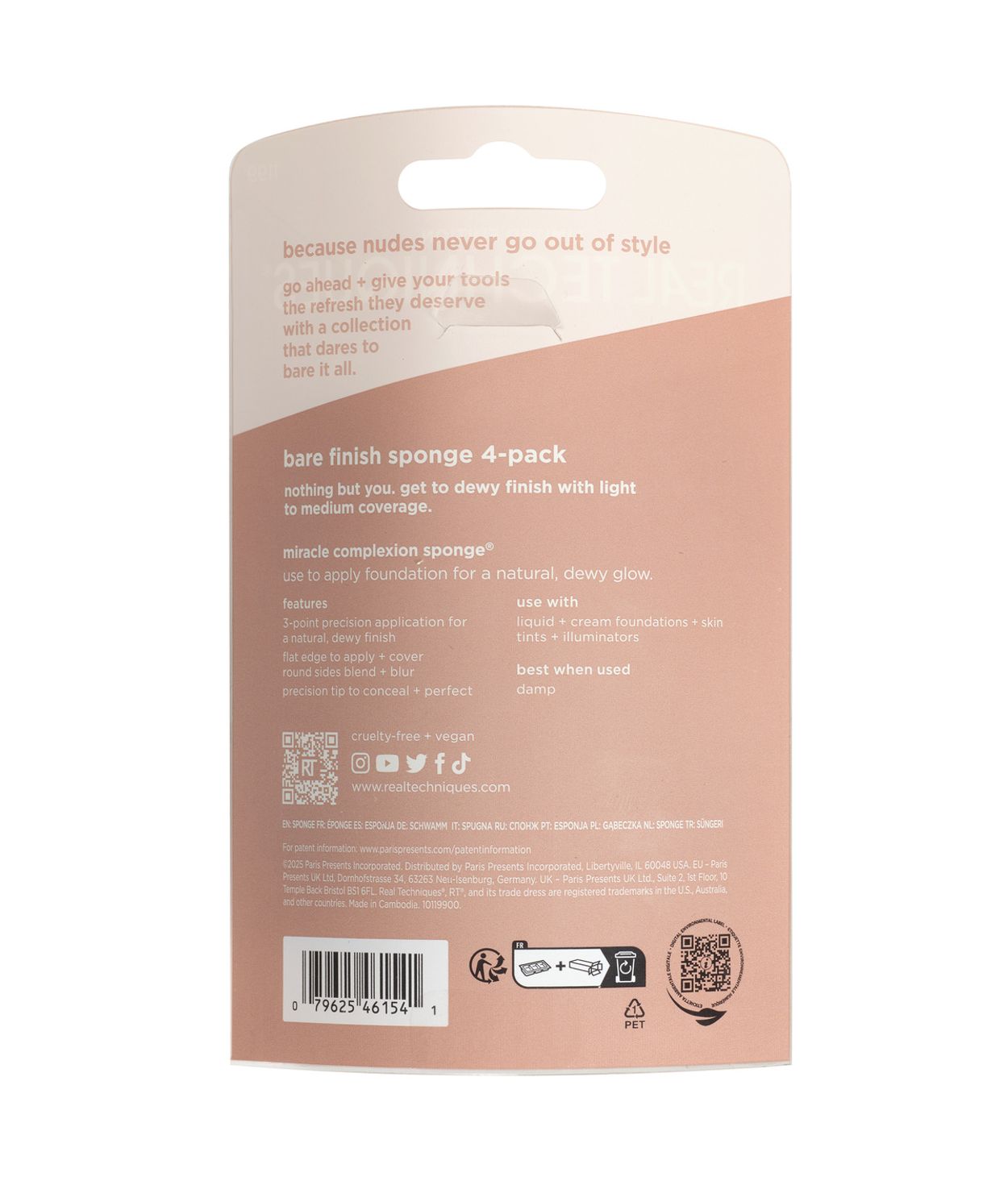 REAL TECHNIQUES NewNudes 2.0 Svampasett