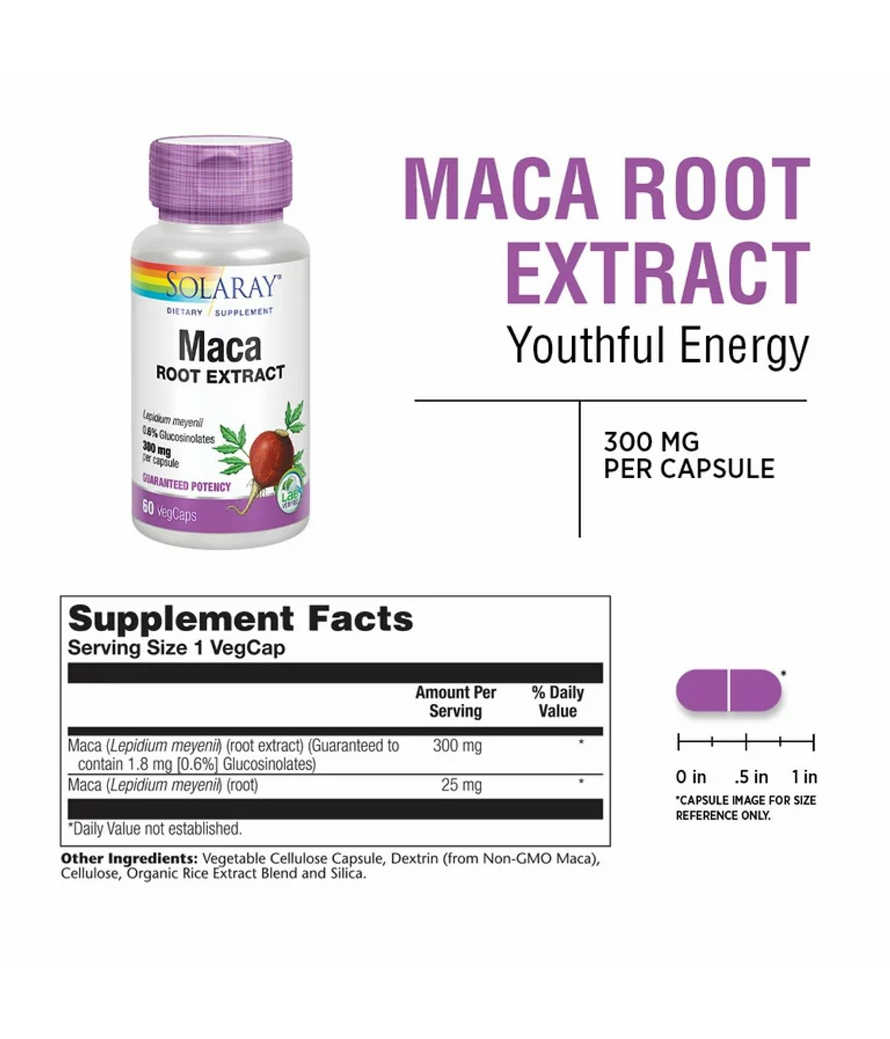 SOLARAY Maca Extrac 300mg 60 hylki