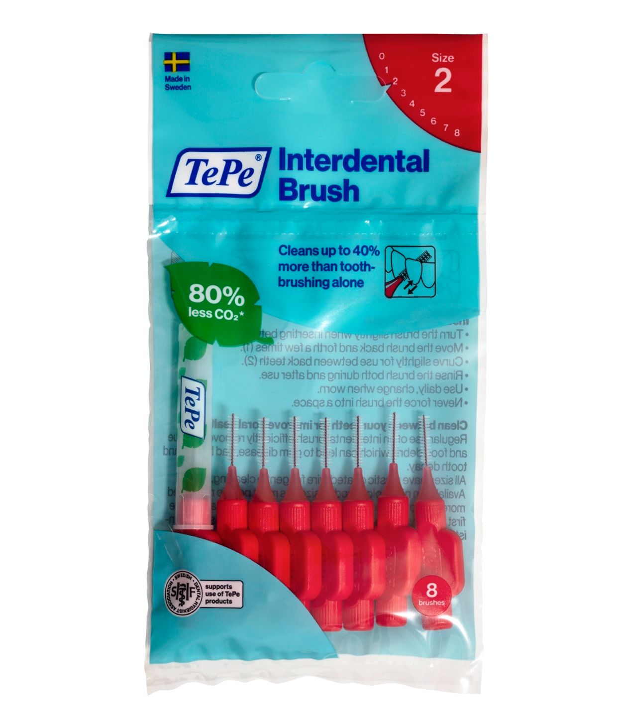 TePe Millitannburstar 0.5mm Rauður 8stk