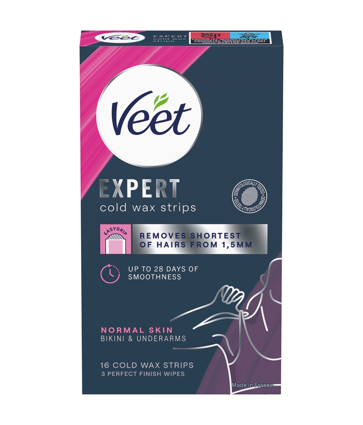 VEET Expert Vaxstrimlar f.Bikini & und.hendur 16st