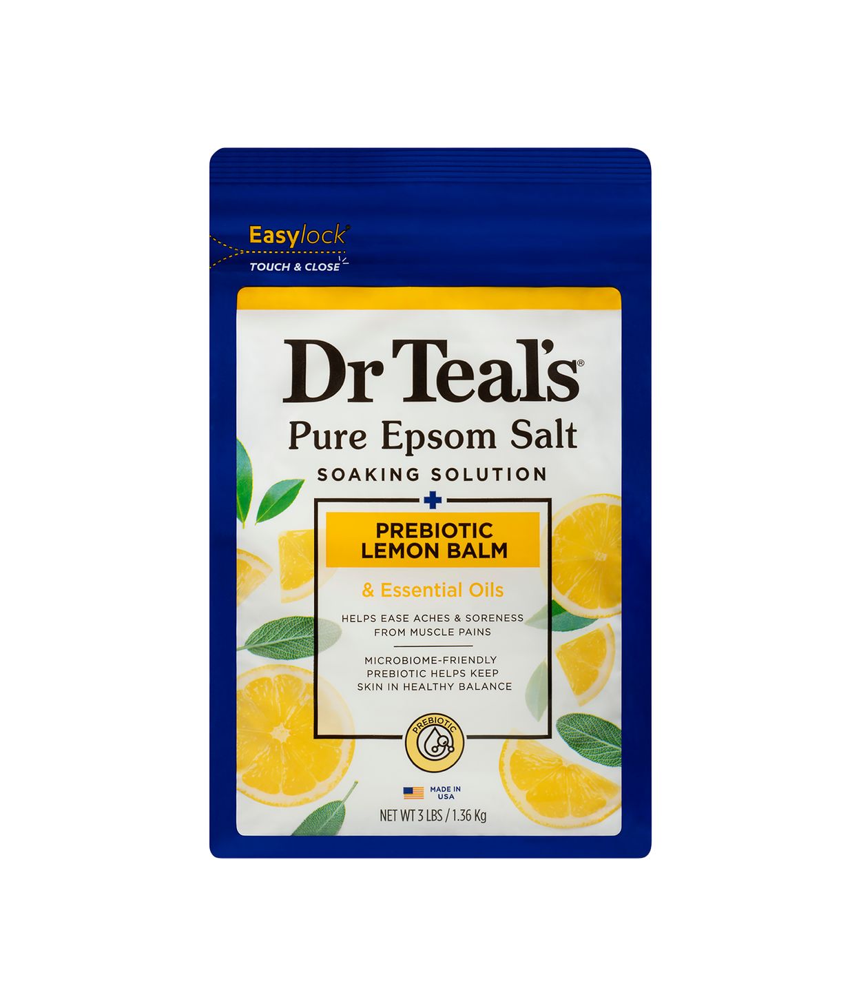 Dr.Teal's Prebiotic Lemon Balm & Sage Salts 1.36kg
