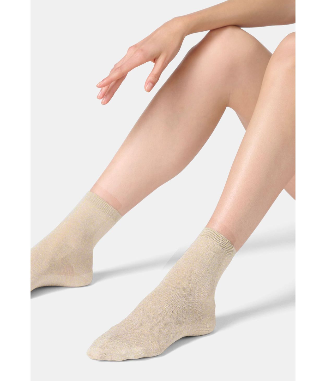 Oroblu Lyocell Shiny ankle socks Gold