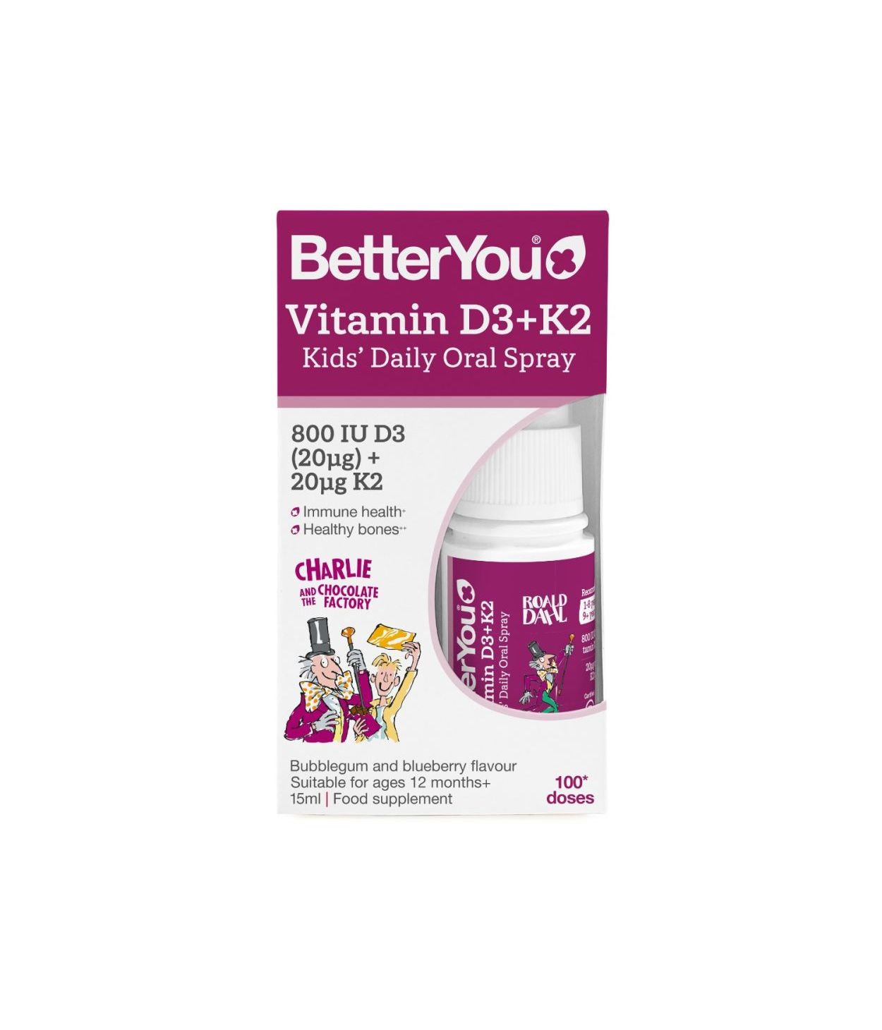 BetterYou D+K2 Kids munnúði 15ml